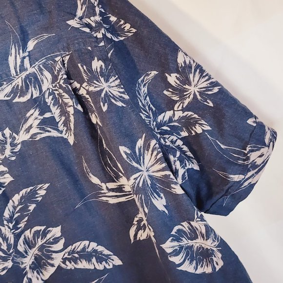 Boulder Creek Trading Company Blue Short Sleeve Floral Print Shirt Size Big 2XL - Picture 13 of 16